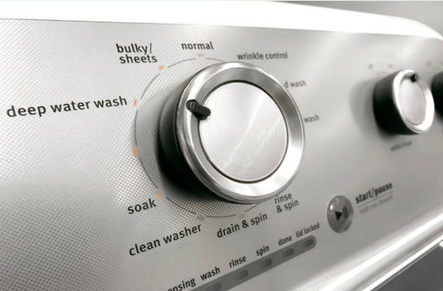 modern washer dryer controls